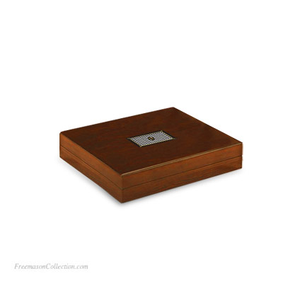 Box for Masonic Square in Acacia Wood. 'Trestleboard'