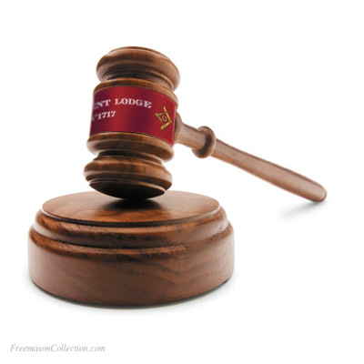 Personalized Lodge Gavel in Acacia Wood rouge