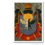 Knight Kadosh Symbolic Coat of Arms. Issued on Art Canvas. Freemasonry