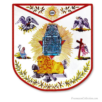 Masonic Grand Elect Scottish Apron with Lion 
